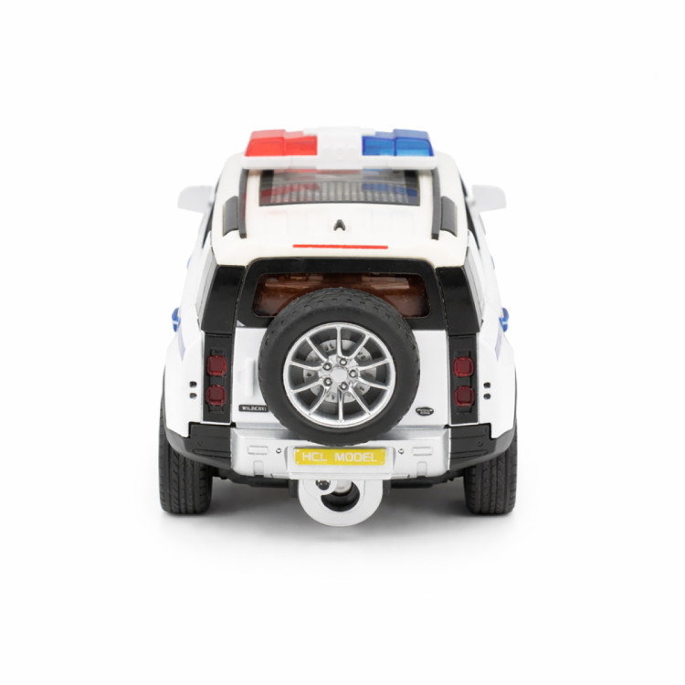 Радиоуправляемая металлическая полицейская машина Land Rover Defender 1:22 - HCL-3610-WHITE