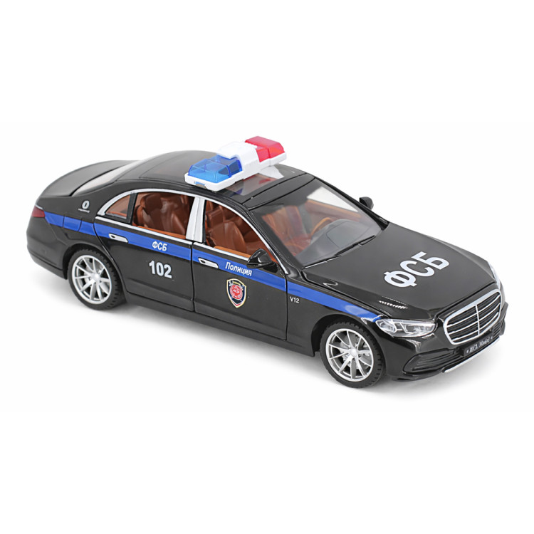 Радиоуправляемая металлическая полицейская машина Mercedes S600 1:22 - HCL-3613-BLACK